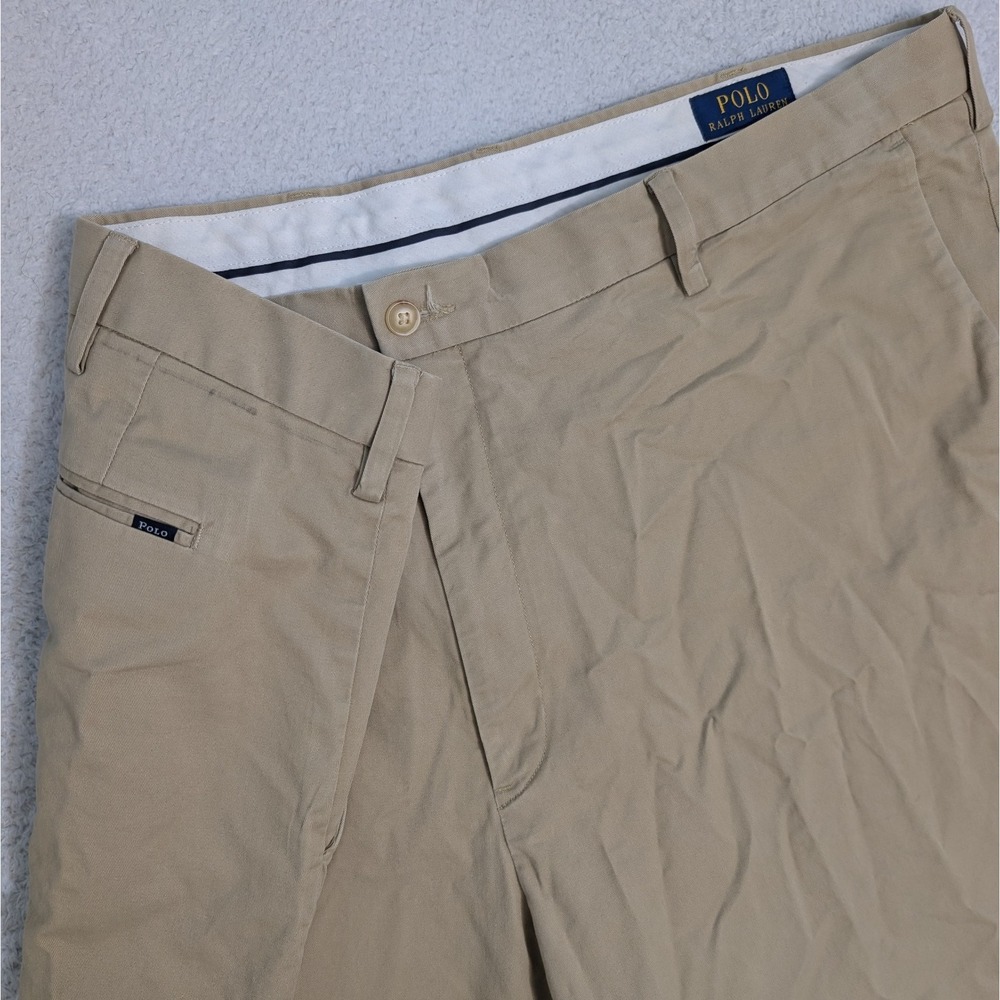 Polo Ralph Lauren Shorts Mens 46x9 Beige Stretch‎ Classic Fit Chino Casual Twill